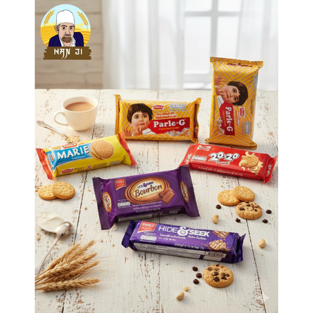 Parle Biscuits ขนมบิสกิตนำเข้าจากอินเดีย ของแท้ Parle G Bourbon 20-20 Hide&Seek Marie