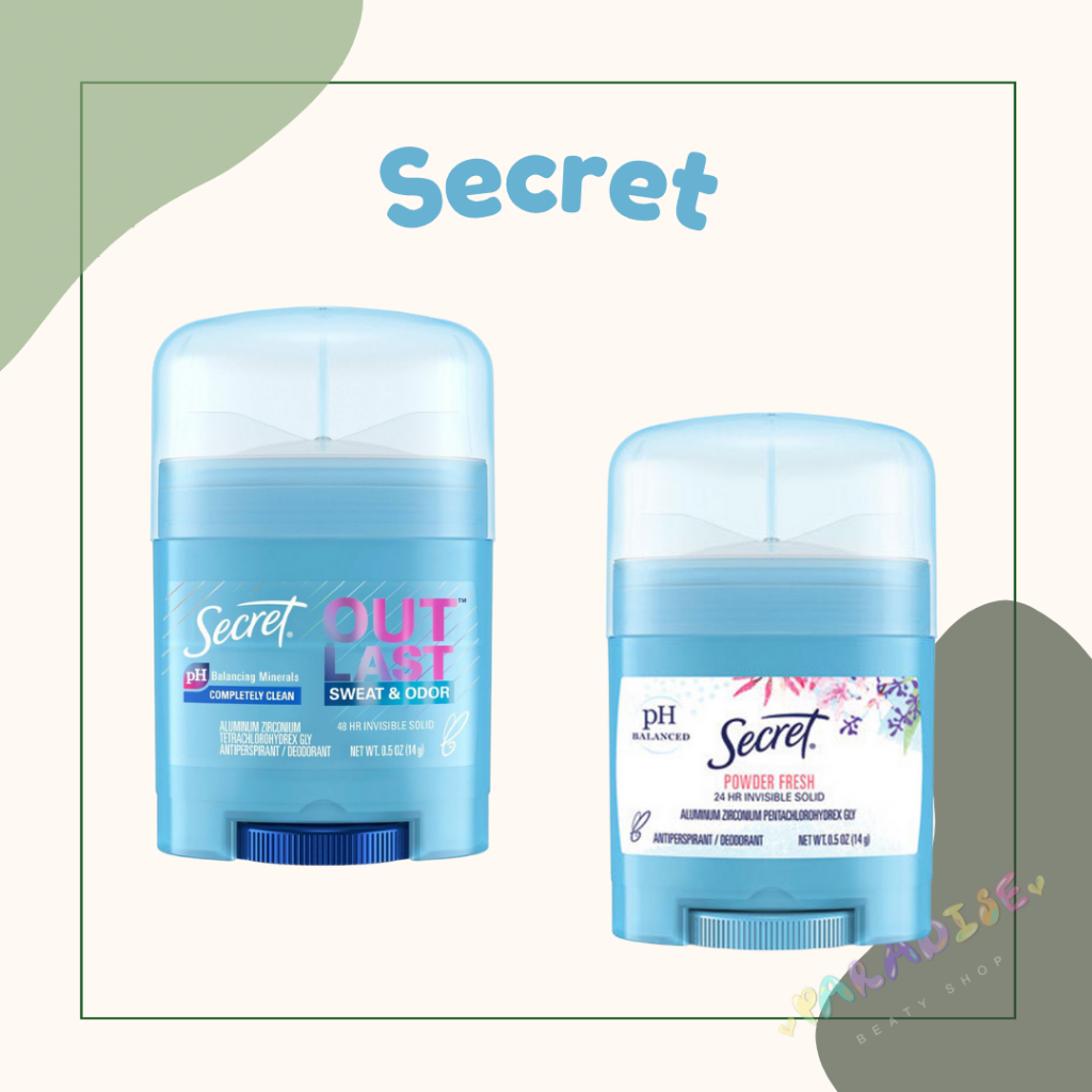 (พร้อมส่ง) Secret Clear Gel & Solid Antiperspirant Deodorant โรลออน ระงับกลิ่นกาย ของแท้ จาก USA