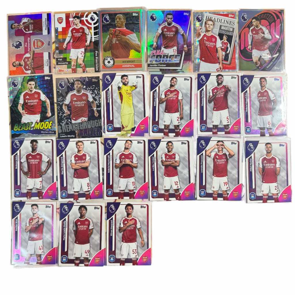 Topps รวมการ์ด Premier league Arsenal F.C. 2025 อาร์เซน่อล การ์ดนักบอล การ์ดบอล ส่งไวมาก