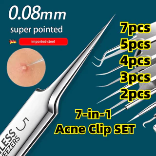 8in1 ที่กดสิว ที่บีบสิว อุปกรณ์กำจัดสิว เครื่องบีบสิว เครื่องบีบสิว ที่ขัดหน้า ดูดสิว ที่หนีบสิว ชุดกดสิว