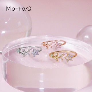 Motta Ring แหวนชุบทองคำขาว ดีไซน์ดอกไม้สุดเก๋