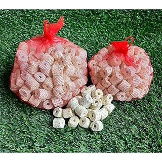วัสดุกรองน้ำปลาชีวภาพ เซรามิกรวมหลากแบบหลายสี หินลาวา หินภูเขาไฟ 100g–1kg