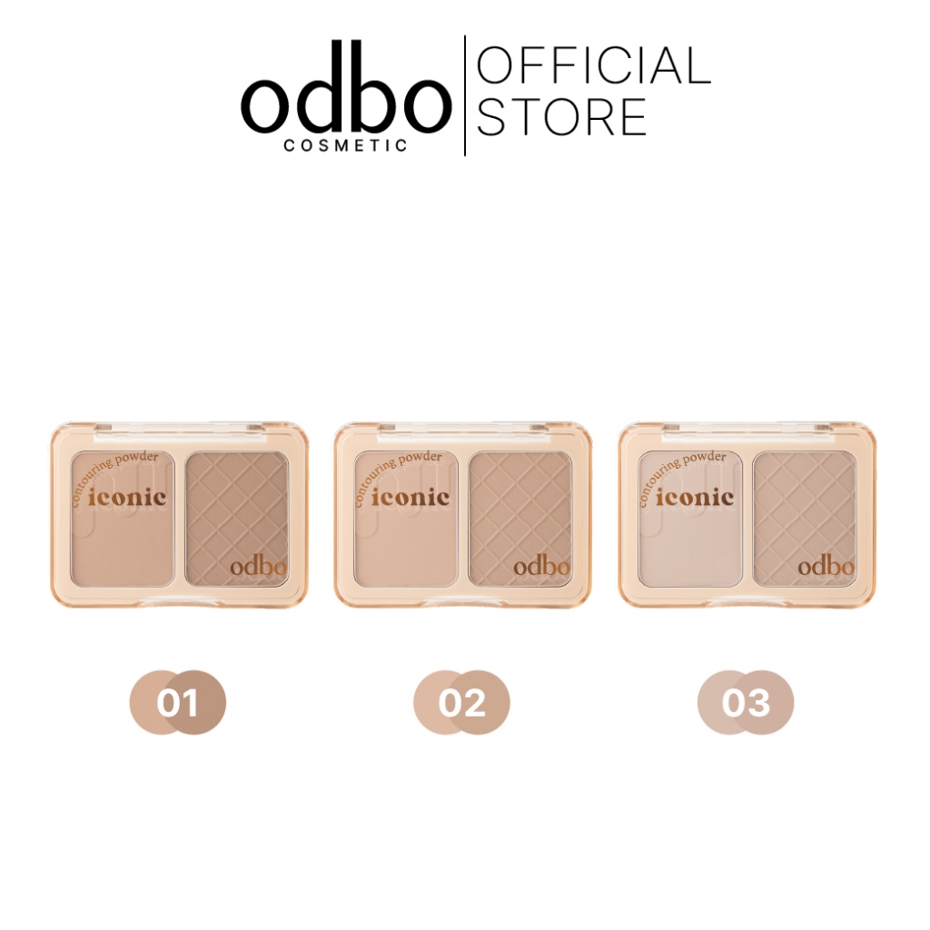 (พาเลตคอนทัวร์ ของแท้ ส่งตรงจากแบรนด์ 100%) ODBO ICONIC CONTOURING POOWDER OD1323