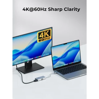 AUKEY UH-CUH01 ฮับ TravelDok 3-in-1 USB-C Hub | HDMI 4K@60Hz + USB 3.0 + PD 100W