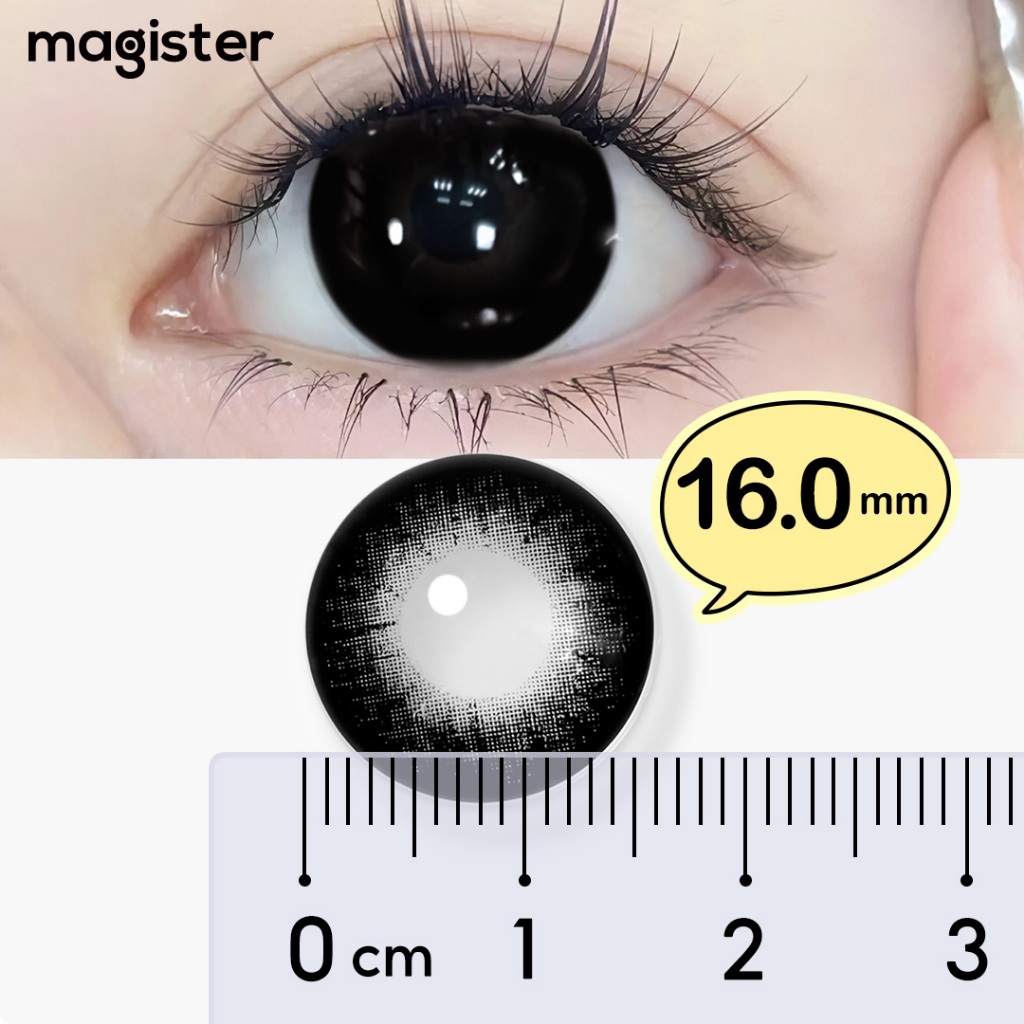 Magister คอนแทคเลนส์ Big Eyes 16mm บิ๊กอาย น้ำตาล คอนแทคเลนส์สีดำ ค่าสายตาปกติ Doll Eyes contact len