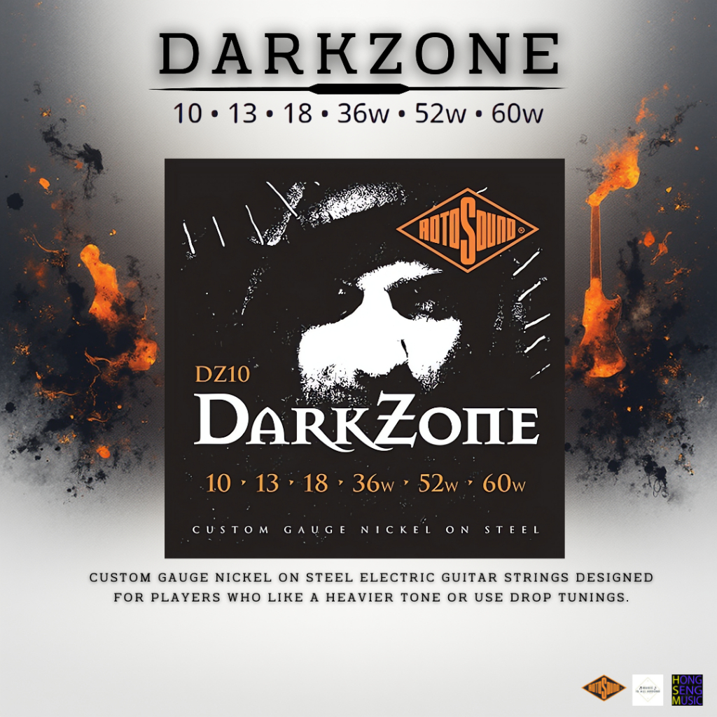 สายกีต้าร์ไฟฟ้า Rotosound รุ่น DZ10 Darkzone CUSTOM GAUGE 10-60