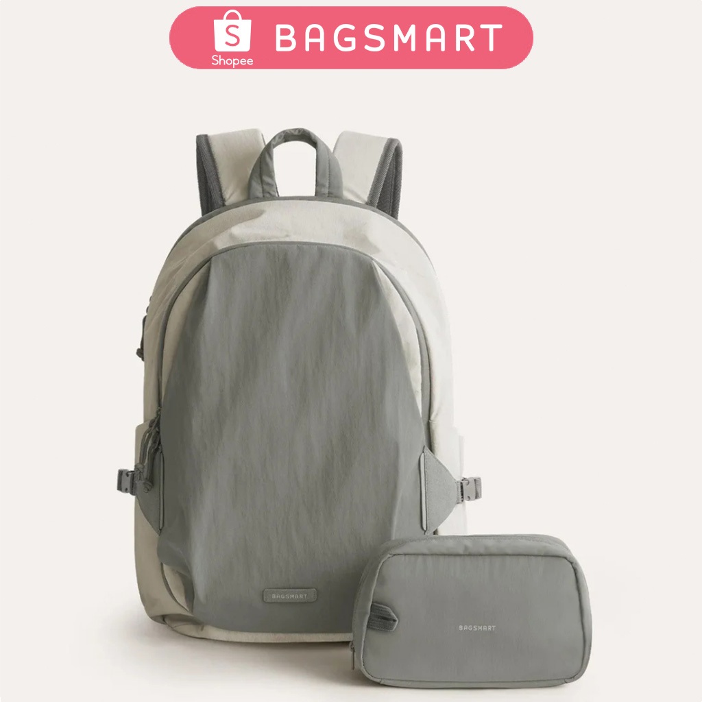 BAGSMART Travel Backpack Set 25L พร้อมช่องแล็ปท็อปที่เปิดเต็ม 180 ° 15.6 inch Lightweight Sport Backpack