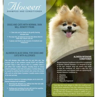 Dermcare Aloveen Oatmeal Shampoo สูตรโอ๊ตมิลล์ ช่วยลดอาการคัน ผื่น แดง สำหรับสุนัขและแมวแพ้ง่าย ขนาด 500ml / 250ml
