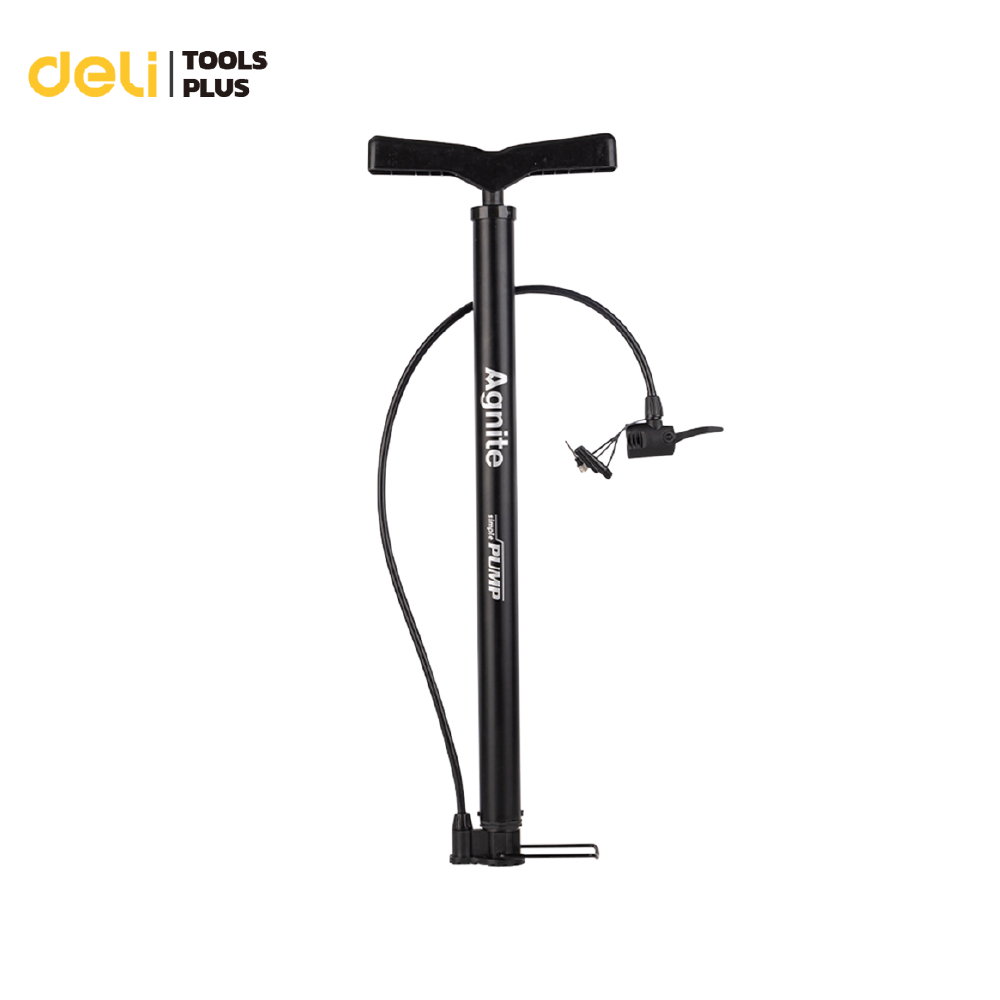 Deli กระบอกสูบลม ที่สูบลม ที่สูบลมจักรยาน 35/60 ซม ที่เหยียบพับเก็บได้ แถมฟรีอุปกรณ์เสริม Air Pump