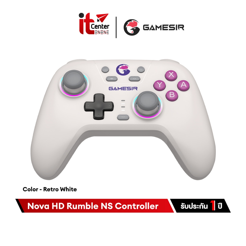 GameSir Nova HD Rumble NS Controller จอยเกมไร้สาย เซ็นเซอร์ GameSir Hall Effect เทคโนโลยี HD Rumble