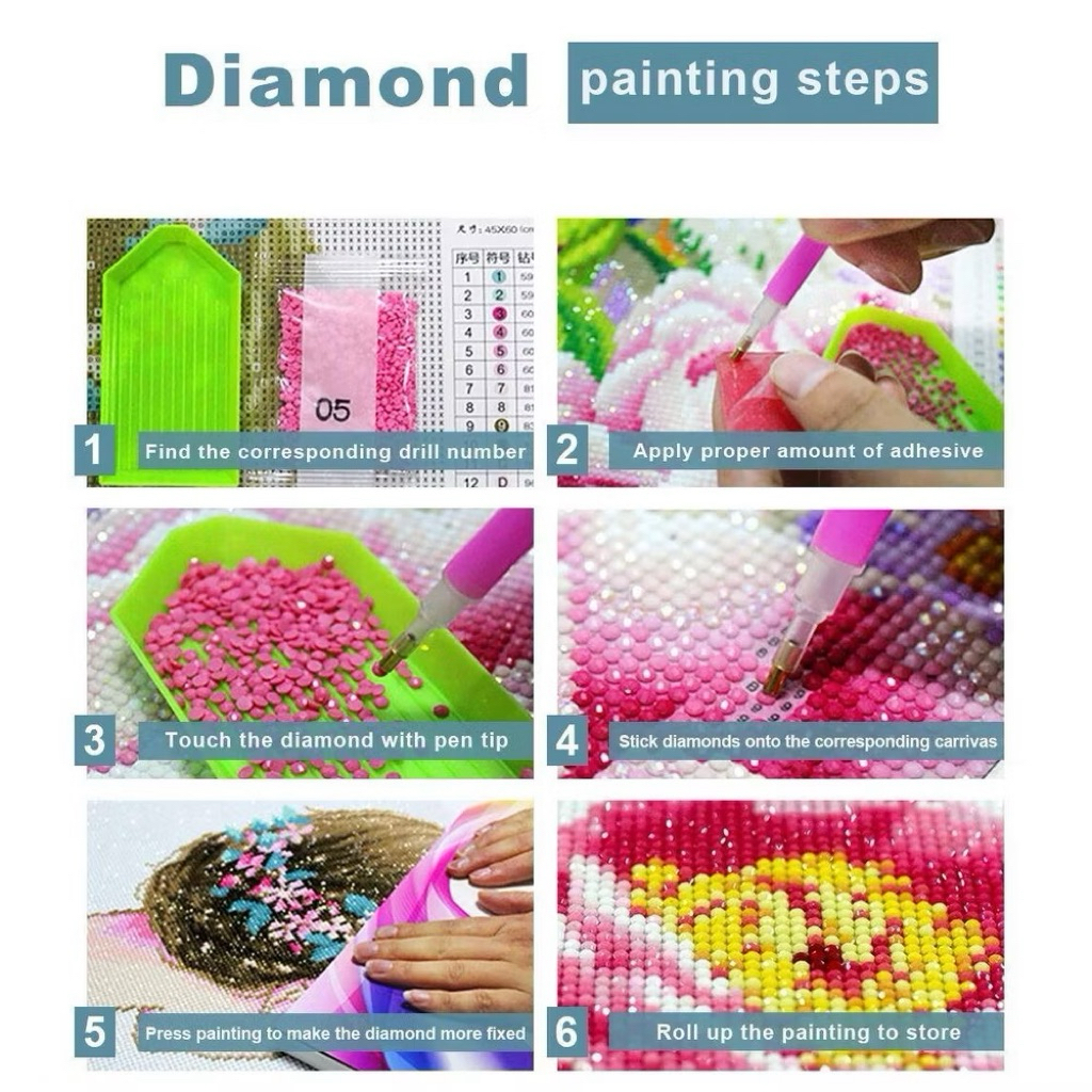 ครอสติสคริสตัล ปักครอสติส ขนาด 30 x 40 cm  ภาพติดเพชร diamond painting ศิลปะ ของเล่น DIY 5D สำหรับตกแต่งบ้าน ของขวัญ - รูปที่ 2