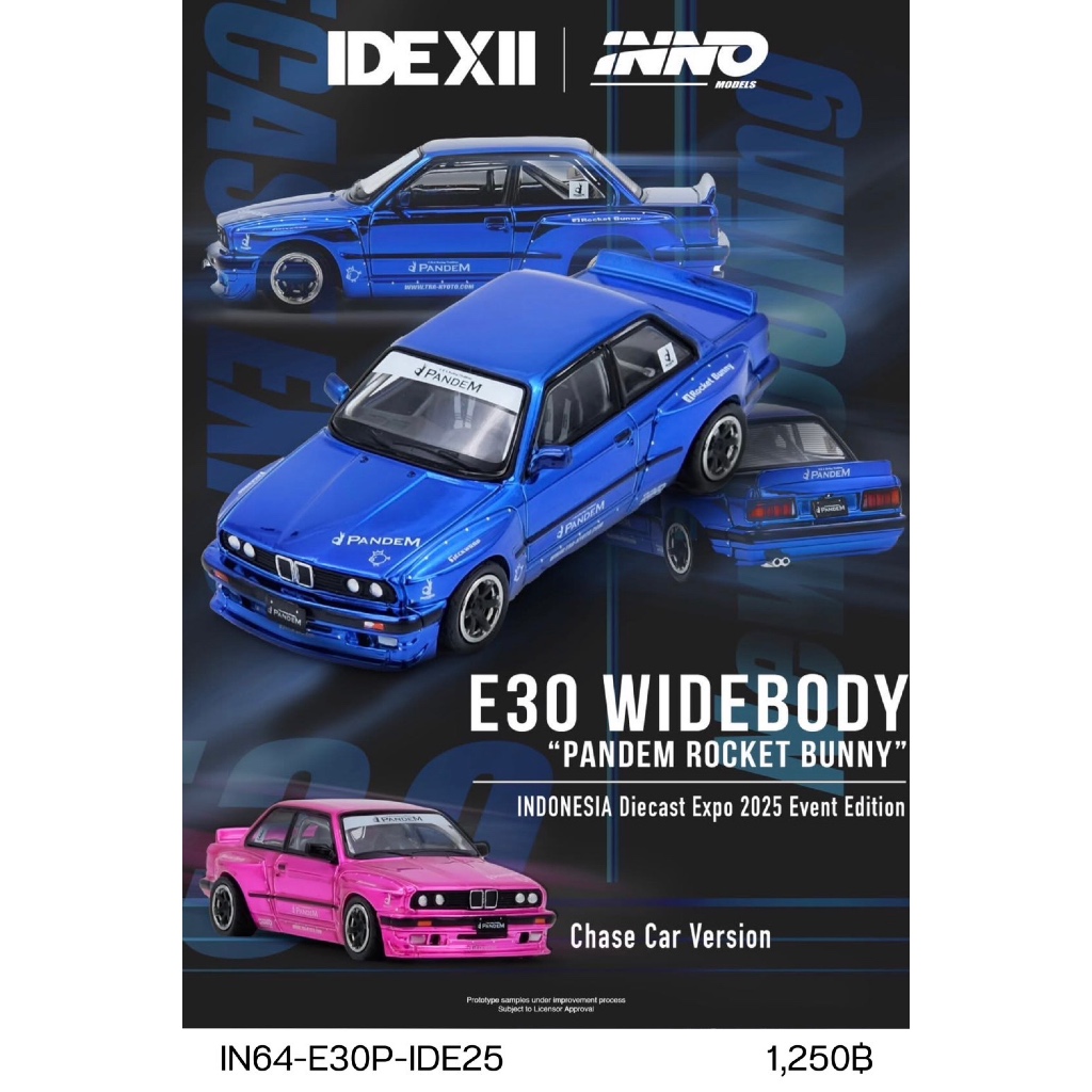 📌นอกซีล📌 IN64-E30P-IDE25 - INNO64 1/64 “PANDEM ROCKET BUNNY” E30 Widebody Indonesia diecast expo 2025