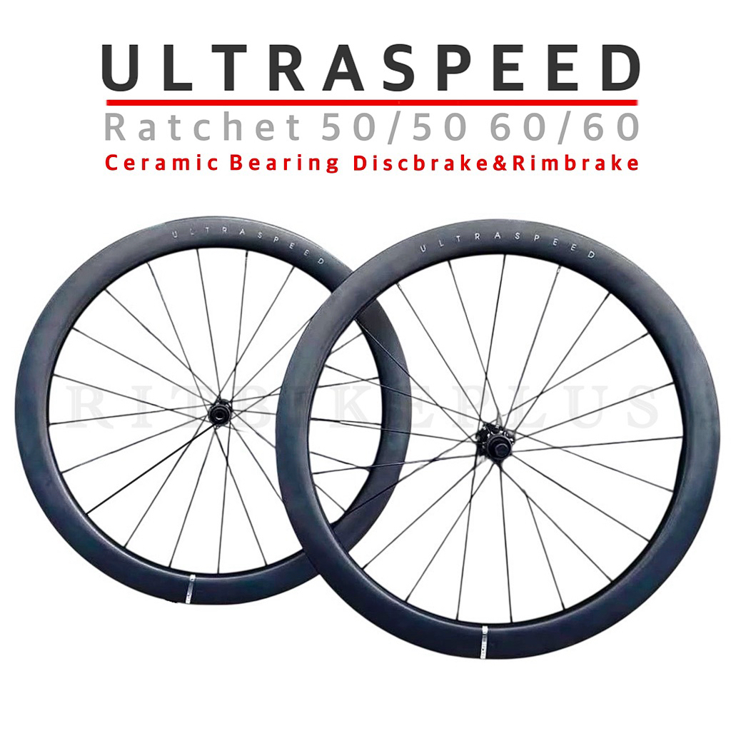 New2026 ล้อเสือหมอบคาร์บอน ULTRASPEED Ratchet Discbrake & Rimbrake ขนาด 50/50 60/60 ลูกปืนเซรามิค