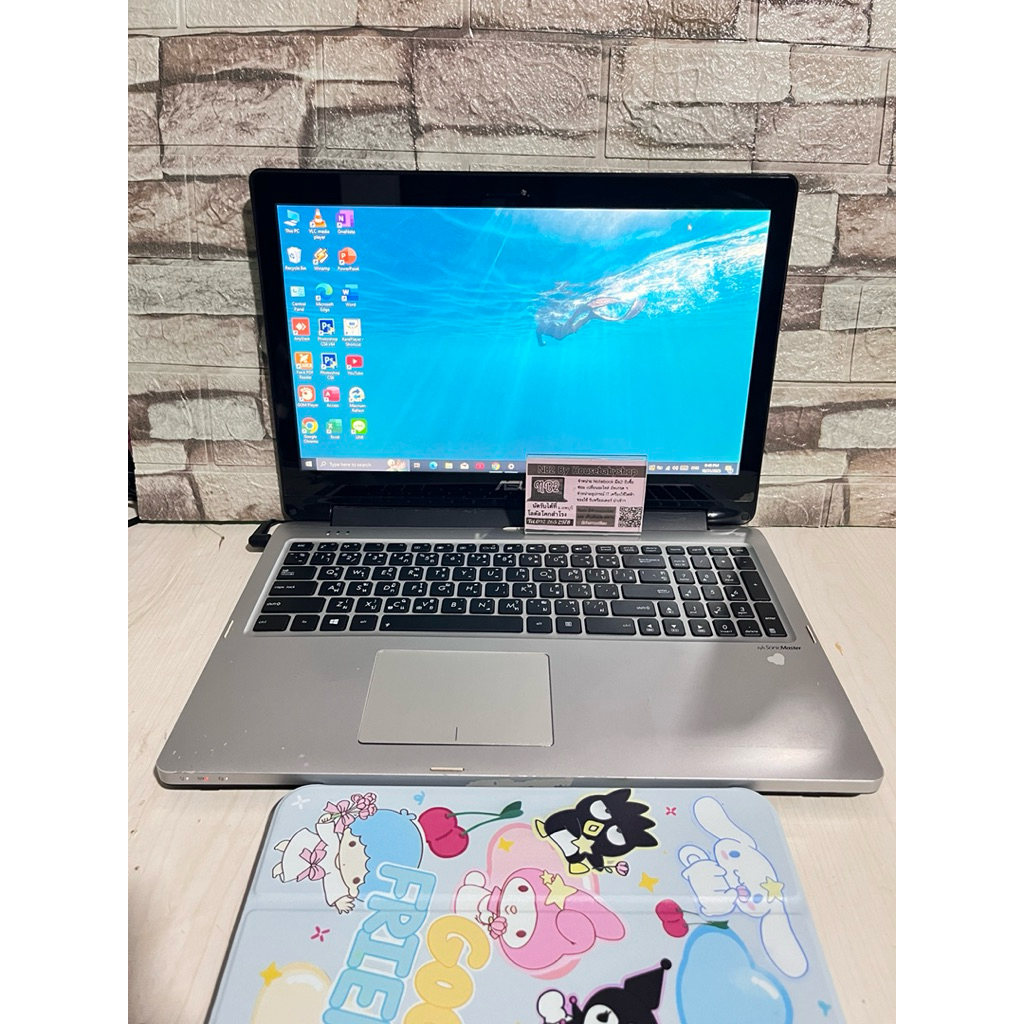 โน้ตบุ๊คมือ2 Asus TP550l  i3gen4 ssd120gb Ram4gb มีการ์ดจอแยก เสียบปลั๊กเล่น ใช้งานปกติ #เก็บเงินปลา