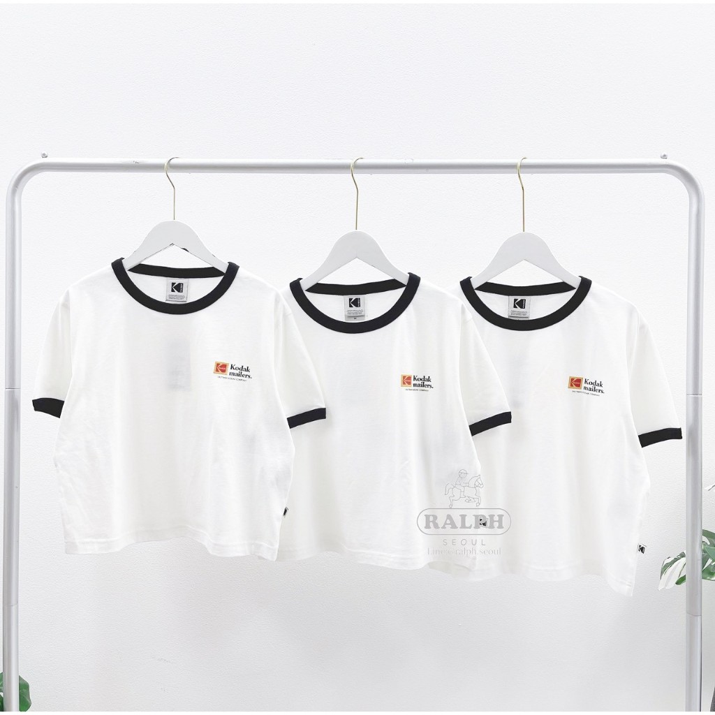 Kodak ringer T-Shirt Women  (White/Black)