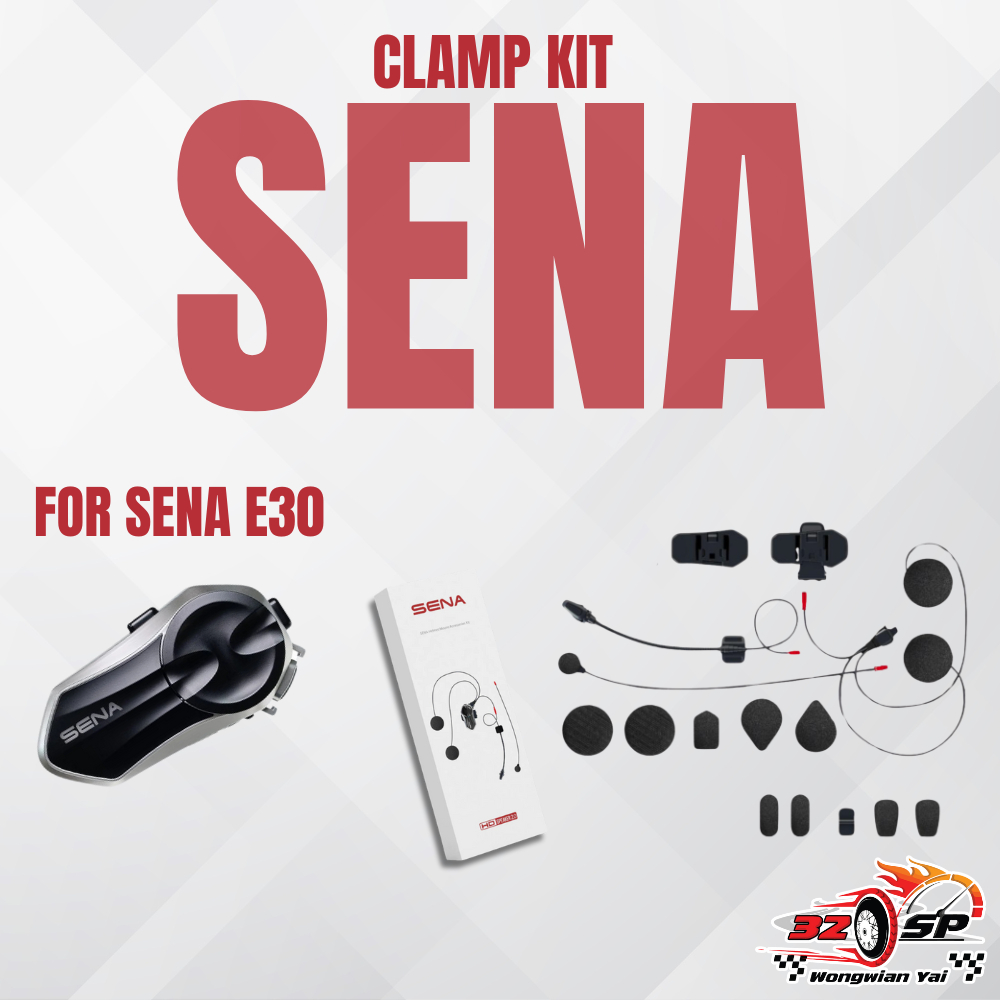 ชุดลำโพง+ฐาน SENA E30 HELMET CLAMP KIT ของแท้!! ส่งไว!!