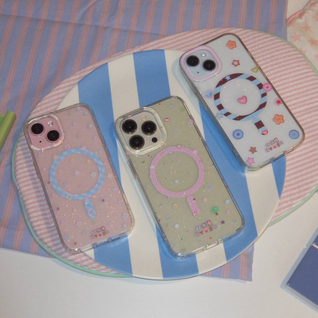 phone case Magnetic Glitter 🩷เคสโทรศัพท์แม่เหล็ก🤩🩷 แม่เหล็กแน่นมาก เคส 3 ช้้นกันกระแทก 1.5-2เมตร