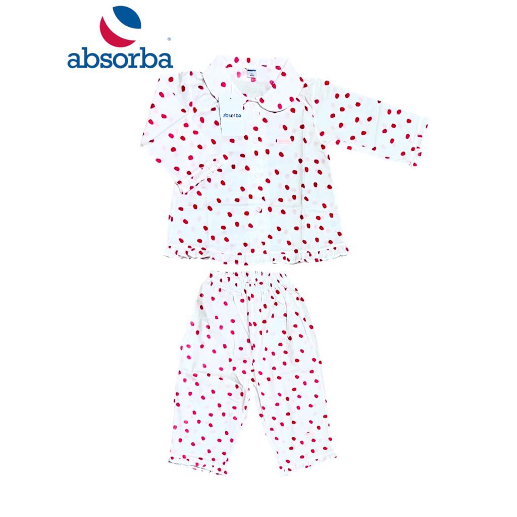 Absorba New Collection แอ๊บซอร์บา ชุดนอนผ้าป่าน,ผ้าบาง กระดุม แขนยาว ขายาว สำหรับเด็ก Size 2ปี,3ปี,5ปี