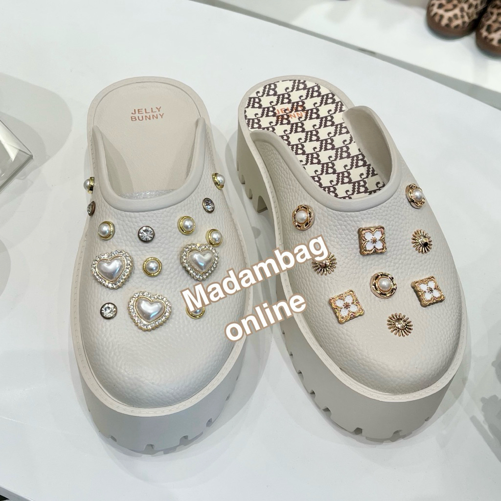 JELLYBUNNY Clara เจลลี่บันนี่ รองเท้ายางหัวโต รองเท้าส้นตึก (ร้าน Madambagonline)