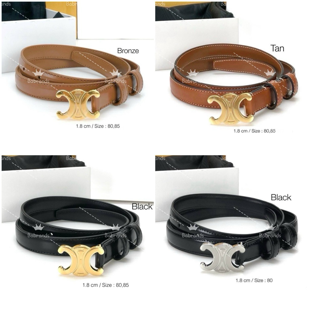 พร้อมส่ง New Celine Triomphe Belt ขนาด 1.8 cm สวยเกร๋สุดๆ