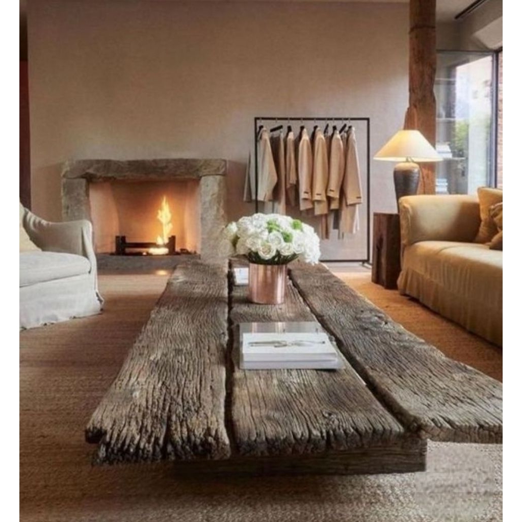 Retro style driftwood table100*200cm.