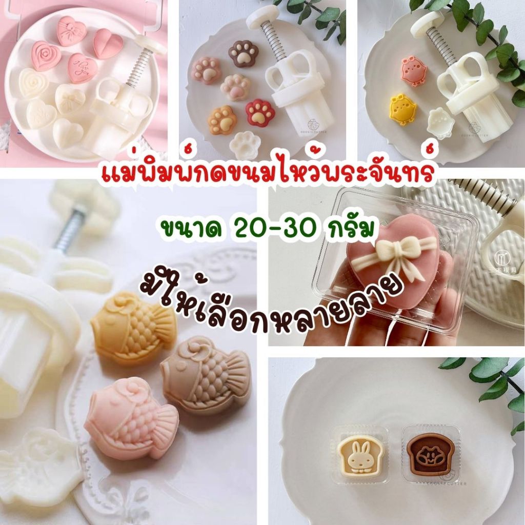 B&B แม่พิมพ์กดขนมไหว้พระจันทร์ ขนาด 20-30 กรัม