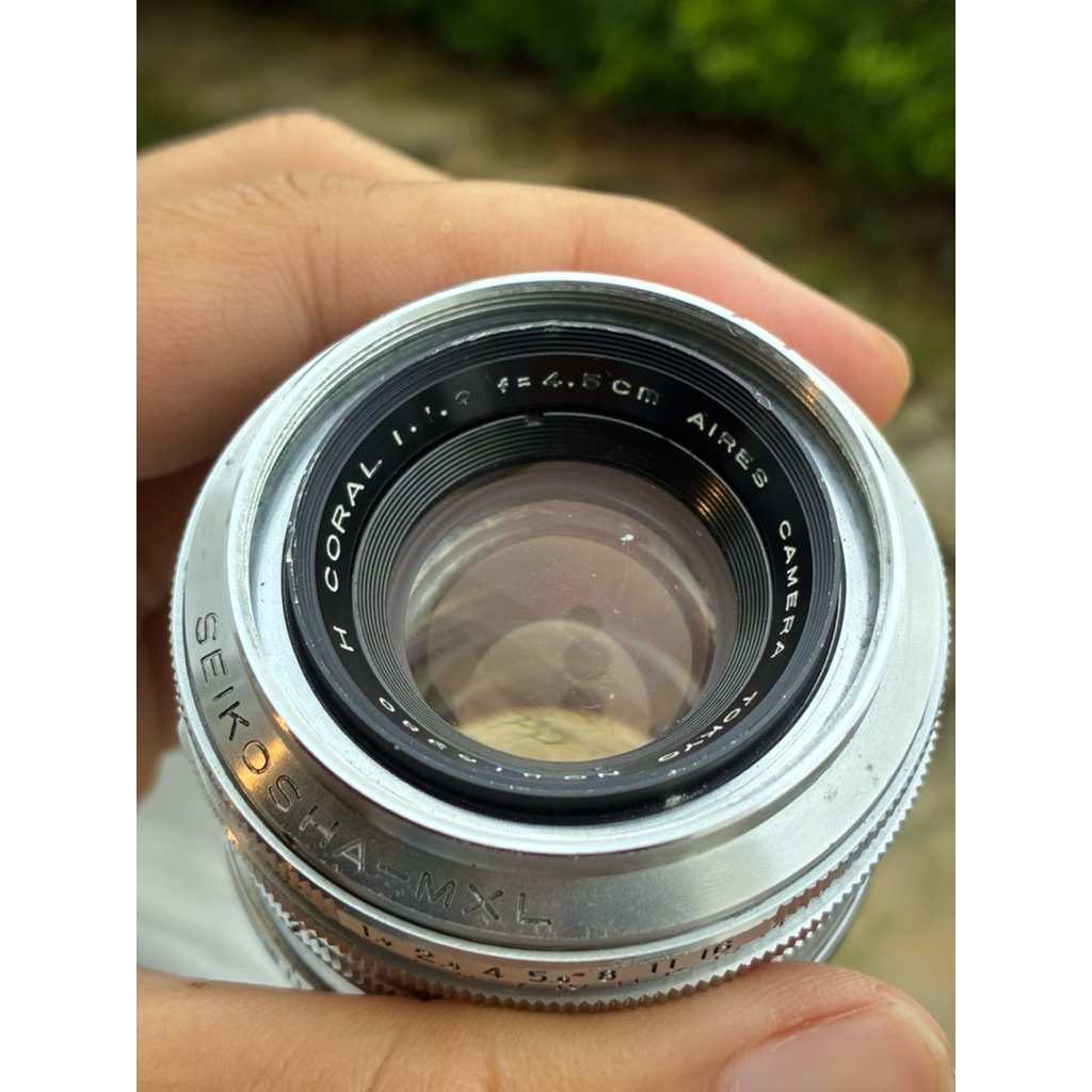 เลนส์มือหมุน M mount H Coral 4.5cm f1.9 + Adaptor M to L mount