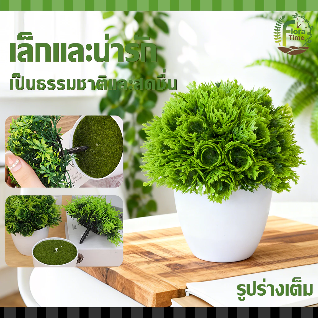 ต้นไม้ประดิษฐ์เดสก์ท็อป 6 แบบ กระถางเล็ก ตกแต่งบ้าน-ออฟฟิศ thumbnail 8