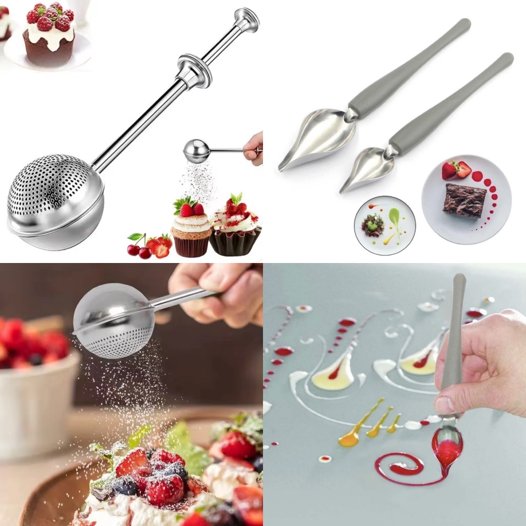 อุปกรณ์ ตกแต่ง ตัก โรย ช็อคโกแลต Premium Decorating Tools อุปกรณ์แต่ง ซอส ช้อนตกแต่งซอส Fondue Forks DIY Candy Melts