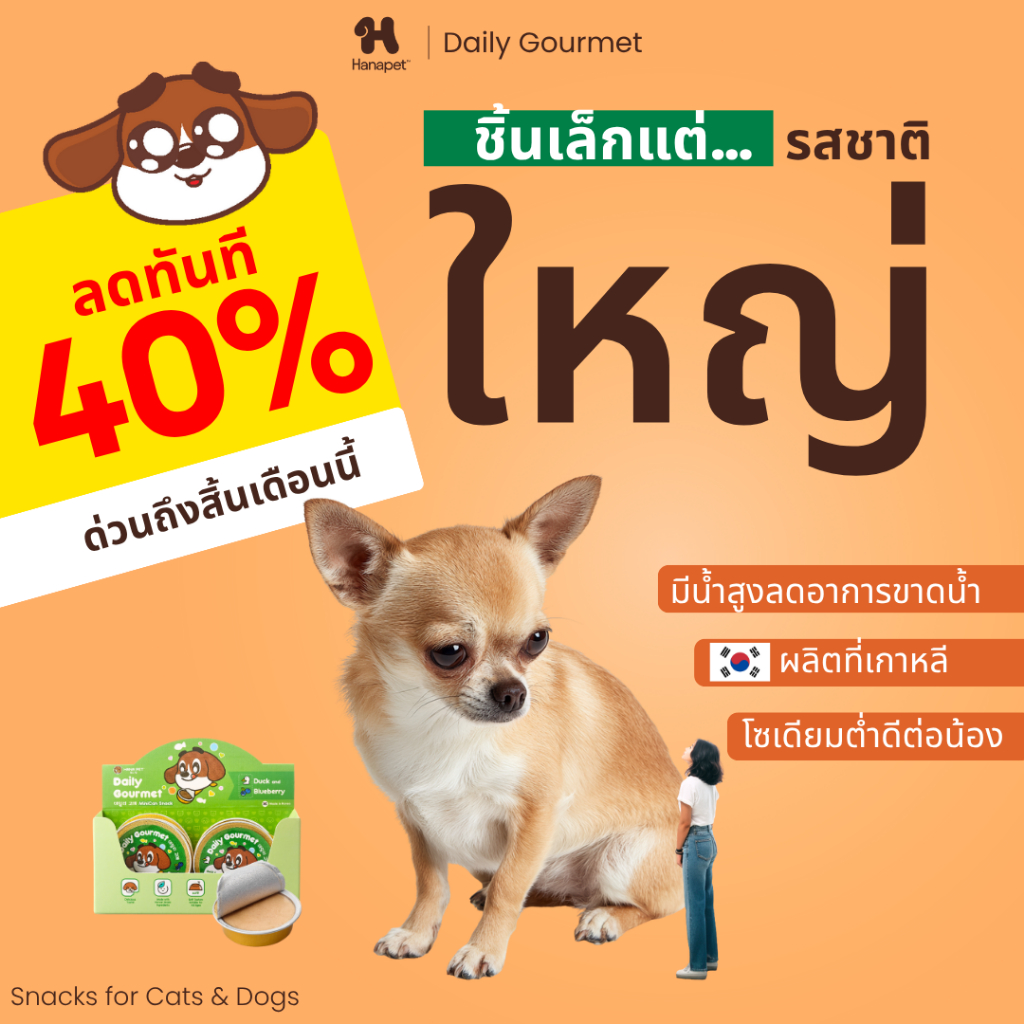 แพ็คคู่ Hanapet ขนมแมว Daily Gourmet เนื้อมูสเยลลี่ เนียนนุ่ม รสเนื้อปลาพอลล็อคและกลิ่นปาปริก้า
