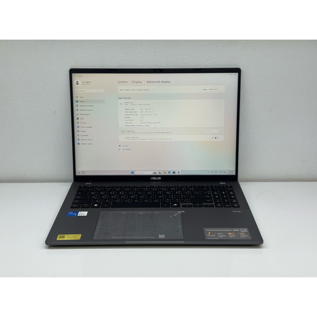 notebook asus vivo book s16 จอ 16 ips 144 Hz S3607VA cpu i5 13240H ram 16gb ddr5 อายุเครื่อง 1 เดือน