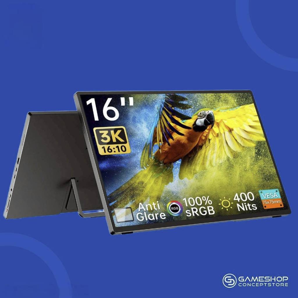 [ส่งด่วน] Intehill : จอมอนิเตอร์ พกพา U16ZA / U16ZT ขนาด 16 นิ้ว อัตราส่วน 16:10 หน้าจอ 3K/60Hz สำหร
