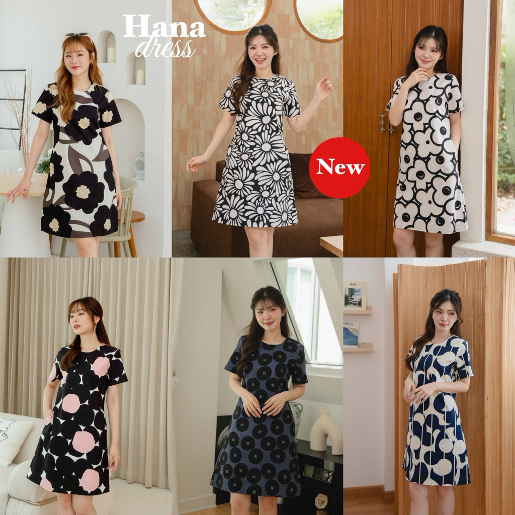 Hana dress ลายขายดี น่ารักมาก