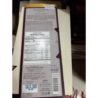 GoDiva Belgium มีให้เลือก2รส ขนาด90g นำเข้าจาก ประเทศซาอุดี อาราเบีย
