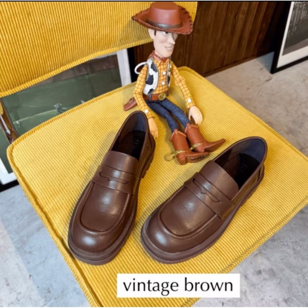รองเท้า loafer (โลฟเฟอร์) Minxshoes รุ่น Wynn สี vintage brown (สินค้ามือ 1)
