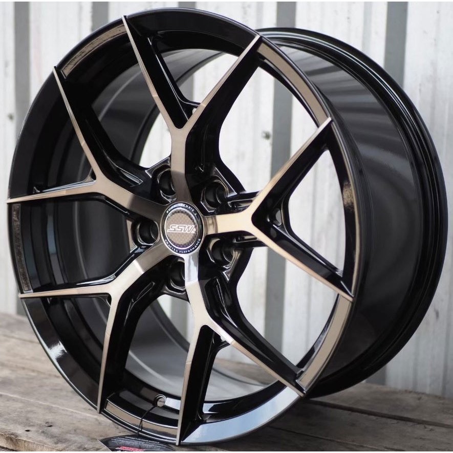 ล้อแม็กซ์ SSW S385 ขอบ18นิ้ว 5รู114 สีดำแลคดำ กว้าง8.5นิ้ว Offset38 [20951]