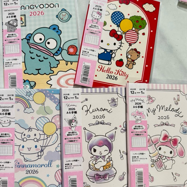 พร้อมส่ง แพลนเนอร์ 2026 สมุดแพลนเนอร์ planer sanrio ซานริโอ้ ลิขสิธิ์แท้