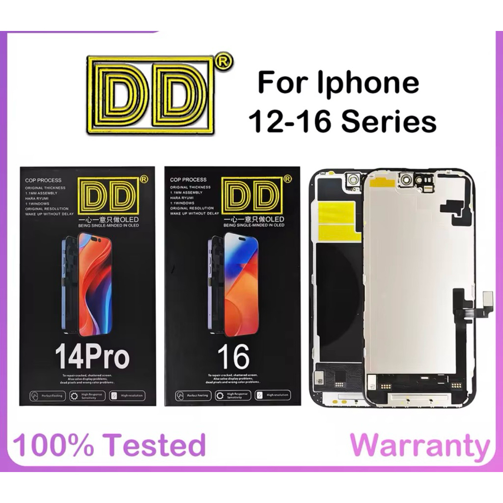 DD OLEDหน้าจอLCDสําหรับไอโฟน 12 13 14 15 17e Pro Max Plus MiniจอแสดงผลLCD Touch Screen Digitizer Assemblyเปลี่ยน