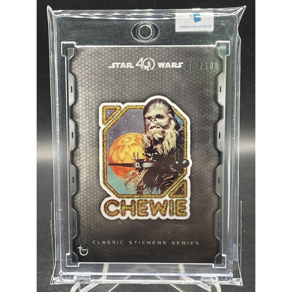 **Chewie Sticker Card /100 Star Wars 40th Anniversary 💎 การ์ดหายาก Limited Print**