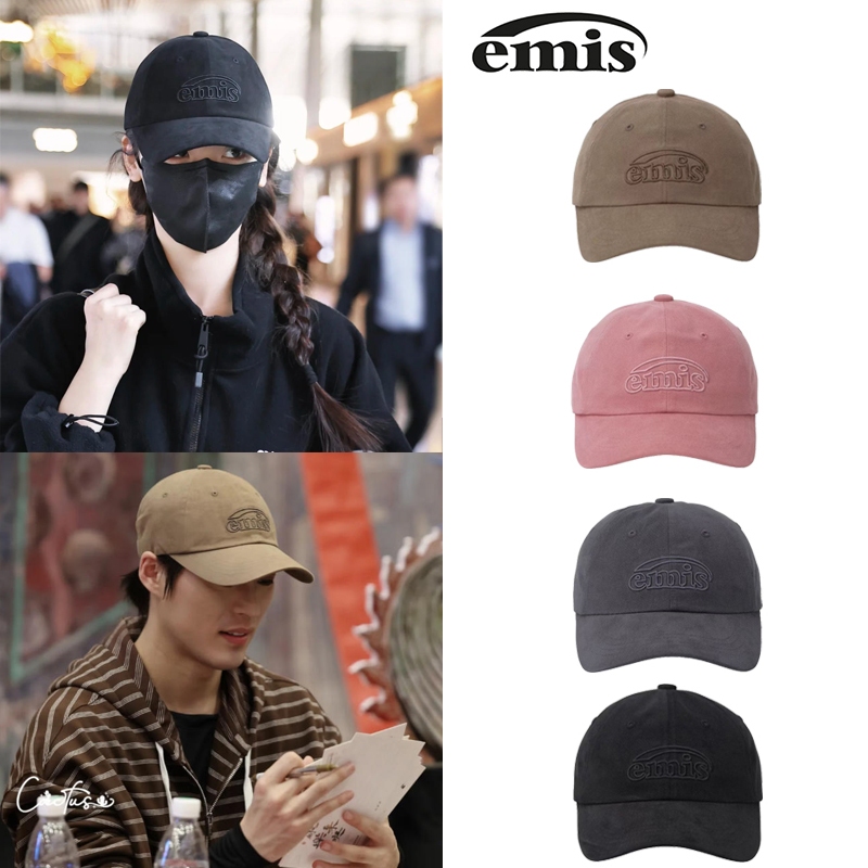 แท้ EMIS หมวกเบสบอลพิมพ์ลายนูนมาตรฐานใหม่ 2025 หมวกกีฬาดาราเกาหลีรุ่นใหม่