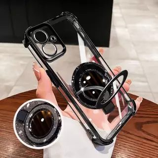 เคสกระจก สำหรับ Samsung A18 A17 A27 A16 A57 A37 A55 A36 A56 A02S A03S S26FE S24FE S25FE A23 A13 A15 A05S A04S ตั้งได้ E5