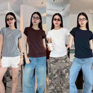 💫พร้อมส่ง💫Basic T-shirt • เสื้อยืดคอกลม แขนสั้น ทรงสวยพอดีตั…