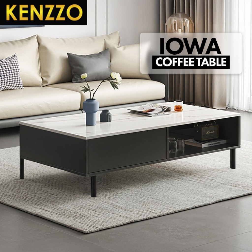 ส่งฟรี KENZZO: โต๊ะกาแฟ โต๊ะรับแขก โต๊ะกลางโซฟา สไตล์มินิมอล 100 cm. (Coffee Table)