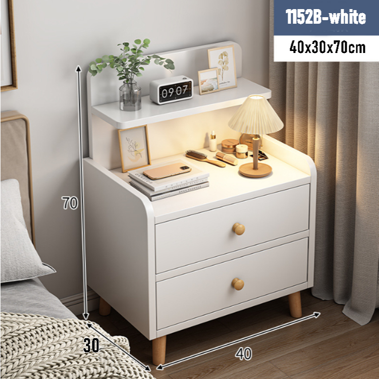 furnituredirect โต๊ะข้างเตียง ตู้ข้างโฟซา (เฉพาะโต๊ะ ไม่รวมโคมไฟ) ชั้นวางของข้างที่นอน ห้องรับแขก F 1150 1151 1152