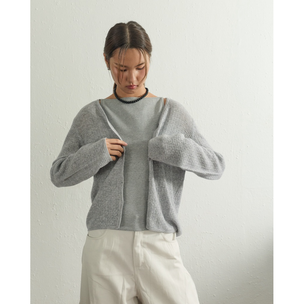 SOMETHING ABOUT US – VNECK CARDIGAN ราคา ถูกที่สุด ดีลบีเคเค แกลเลอรีภาพที่ 7