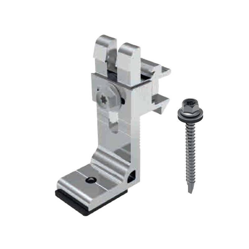 KIT-RRK-LF-SC-1P Clicknut L-bracket+สกรูยิงหลังคาเมทัลชีท (อุปกรณ์โซล่าเซลล์SOLAR CELL) ″RRACK″