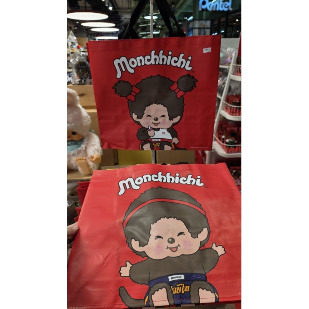 พร้อมส่งด่วน ECOBag Monchhichi ThaiThaiCollection กระเป๋าShoppingBagม่อนชิชิ Monchhichi Thai-Thai Collection