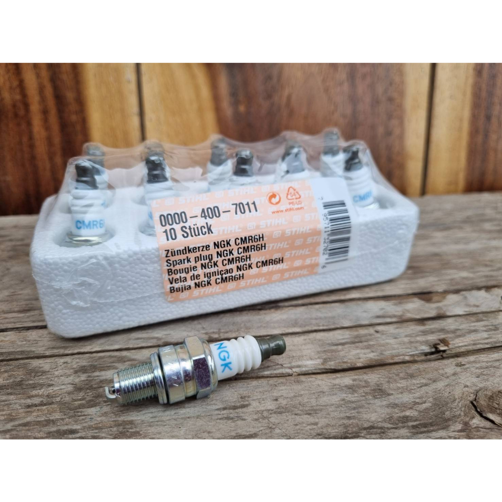 หัวเทียนแท้ NGK  1ตัว STIHL MS 211 MS 194T  HS 45 MS 172 MS 182 MS 212 (CMR6H)