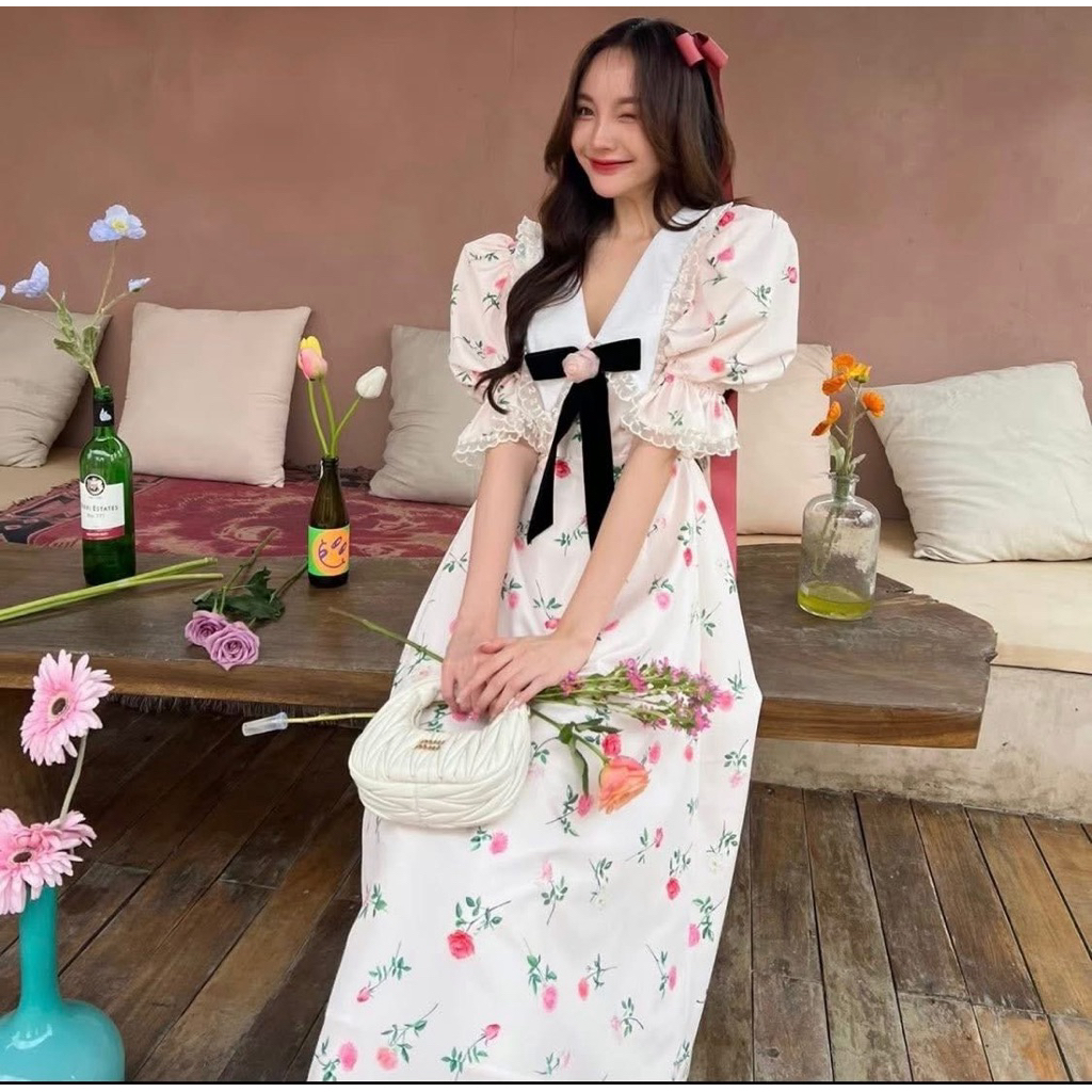 ส่งต่อ FLAT2112 FF0541: JOANNE YOUNG MAXI DRESS