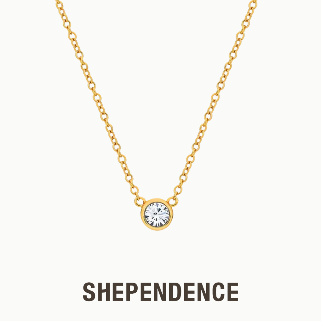 SHEPENDENCE สร้อยคอ LUXE Solene Bezel ประดับมินิคริสตัล